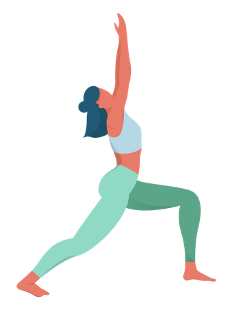 Fille faisant du yoga  Illustration