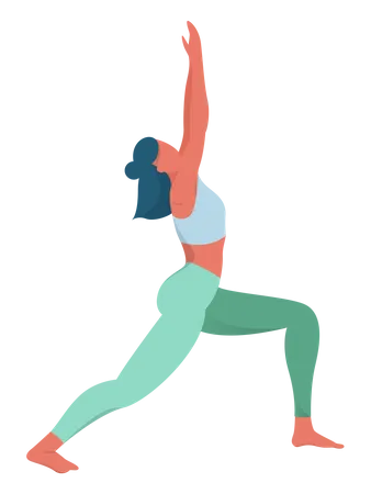 Fille faisant du yoga  Illustration