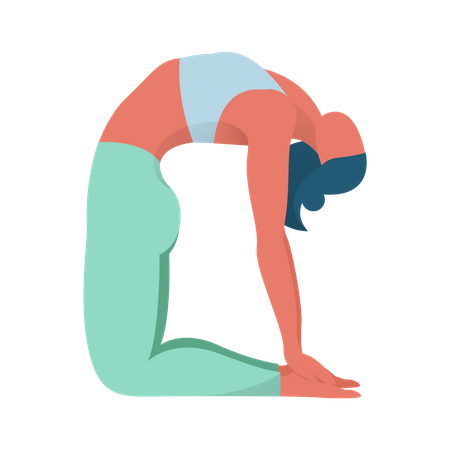 Fille faisant du yoga  Illustration