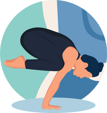 Fille faisant du yoga  Illustration