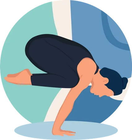 Fille faisant du yoga  Illustration