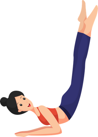 Fille faisant du yoga  Illustration