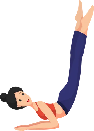 Fille faisant du yoga  Illustration