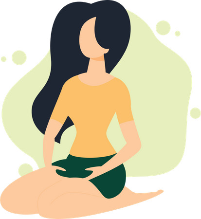 Fille faisant du yoga  Illustration