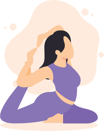 Fille faisant du yoga  Illustration