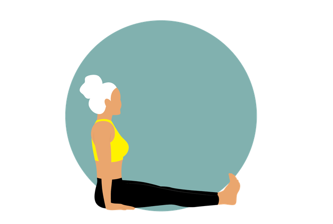 Fille faisant du yoga  Illustration