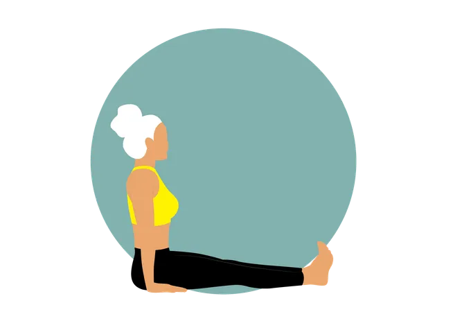 Fille faisant du yoga  Illustration