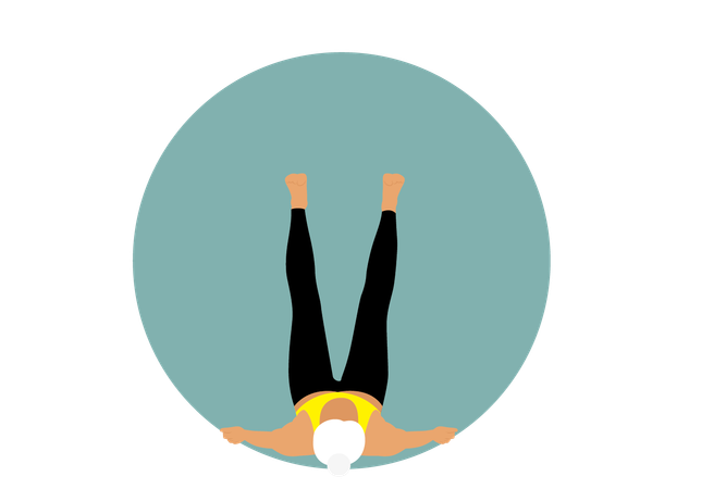 Fille faisant du yoga  Illustration