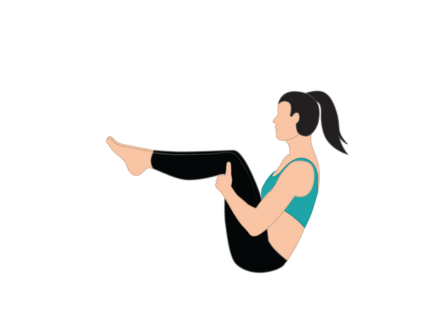 Fille faisant des exercices de yoga  Illustration