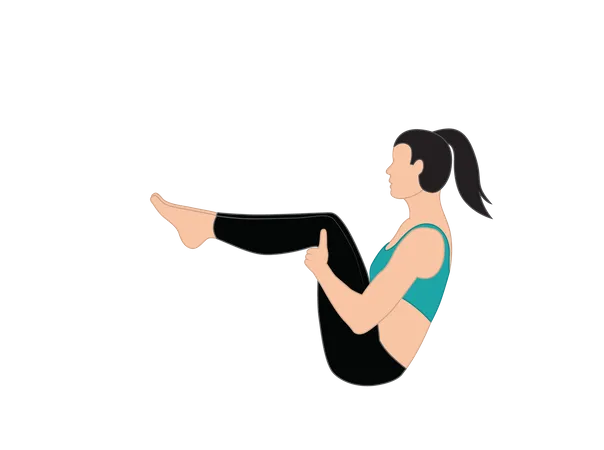 Fille faisant des exercices de yoga  Illustration