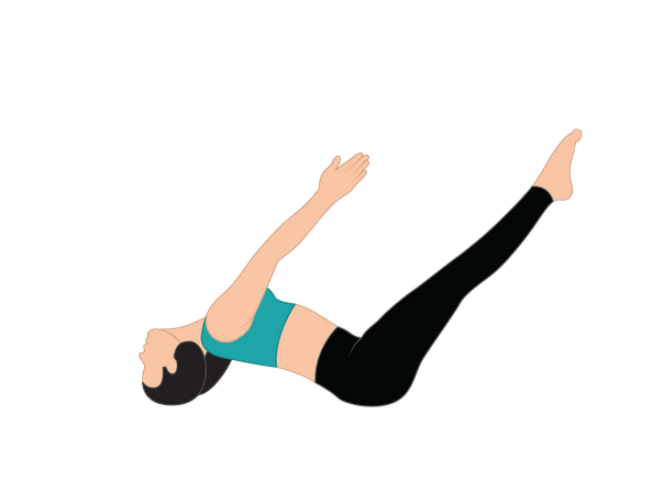 Fille faisant des exercices de yoga  Illustration