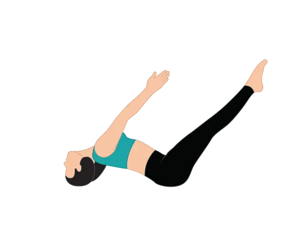 Fille faisant des exercices de yoga  Illustration