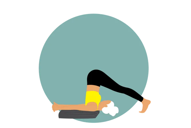 Fille faisant Halasana  Illustration