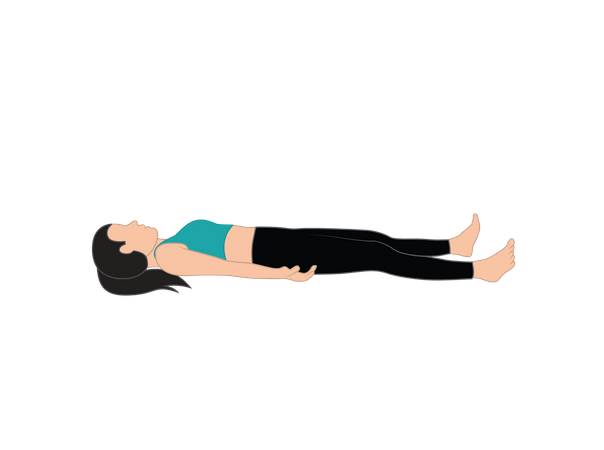 Fille faisant Savasana  Illustration