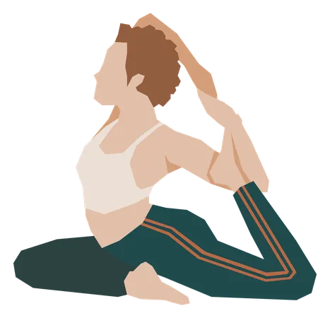 Fille faisant du yoga  Illustration