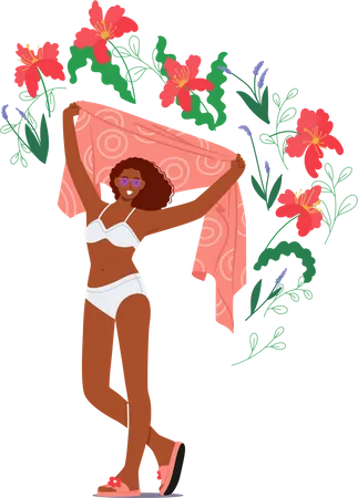 Fille heureuse  Illustration