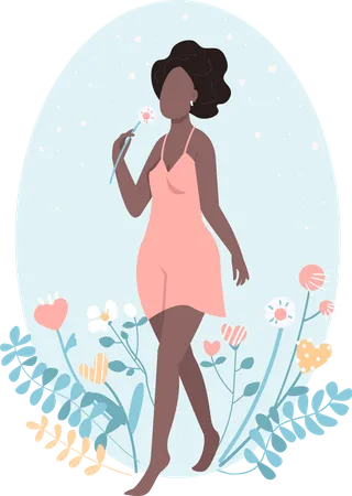 Fille heureuse africaine  Illustration