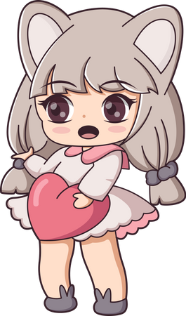 Fille heureuse  Illustration