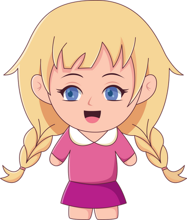 Fille heureuse  Illustration