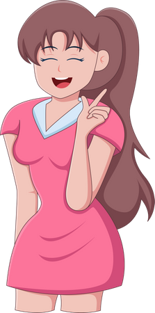 Fille heureuse  Illustration