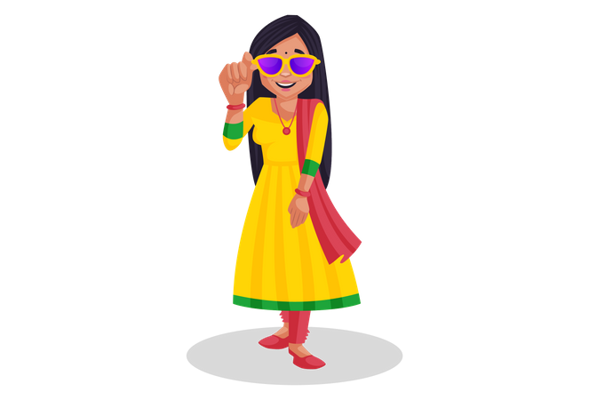 Fille indienne  Illustration