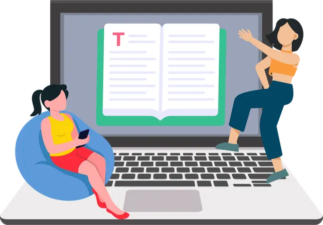 Livre de lecture en ligne pour fille  Illustration