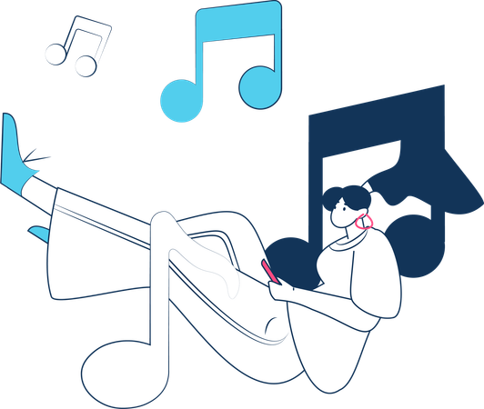 Fille musicale  Illustration