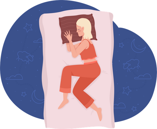 Fille qui dort  Illustration