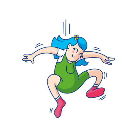 Fille qui saute  Illustration
