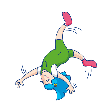 Fille qui saute  Illustration