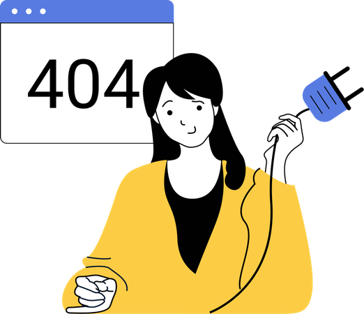 Fille résolvant une erreur de programmation  Illustration