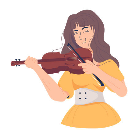 Fille violoniste  Illustration