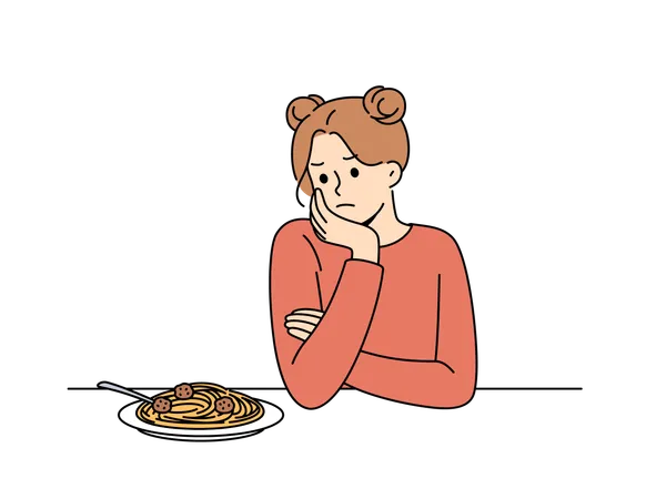 Une jeune fille risque de perdre l’appétit  Illustration