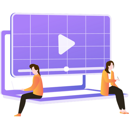Filles en streaming en direct  Illustration