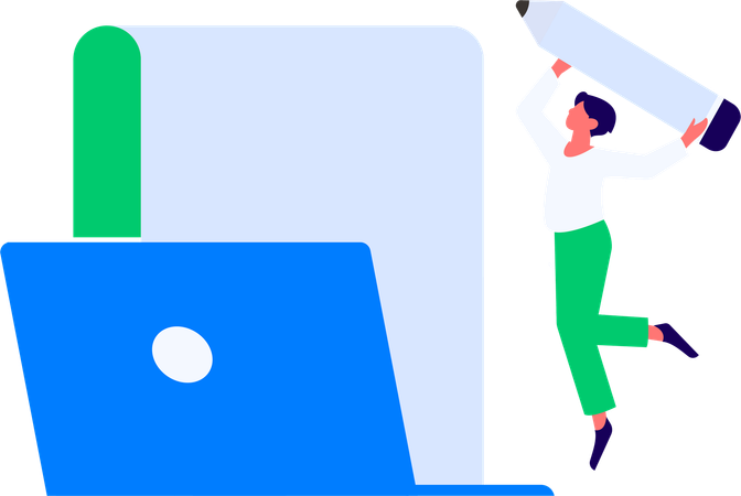 Filling internet job application form  Illustration