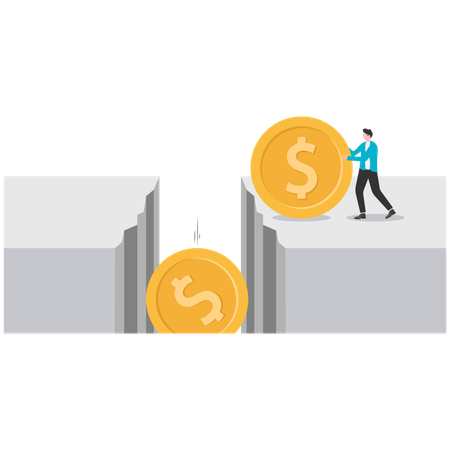 Filling the deep pit of the dollar to control inflation  Illustration