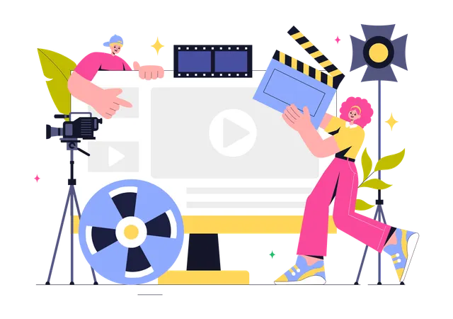 Grabación de video profesional  Ilustración