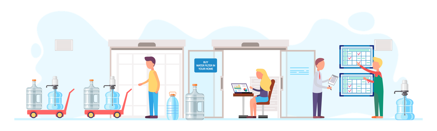 Filtered water Supplier  Illustration