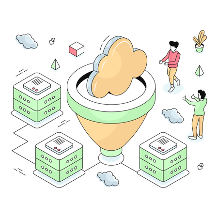 O Cloud Funnel filtra detalhes do usuário  Ilustração