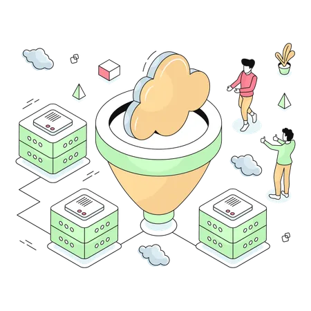 O Cloud Funnel filtra detalhes do usuário  Ilustração