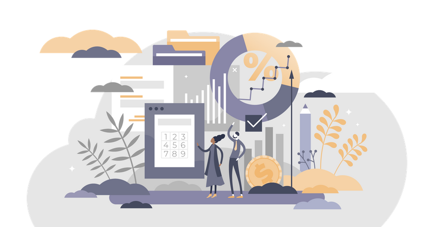 Finanças de computação contábil  Ilustração