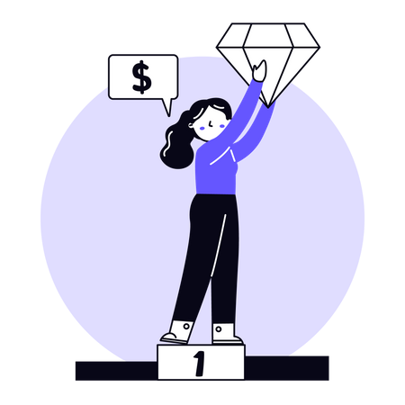 Finance Achievement  Illustration