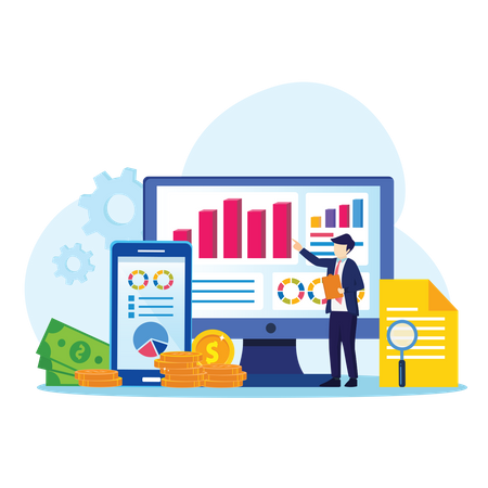 Finance Analyst Assistant  Illustration