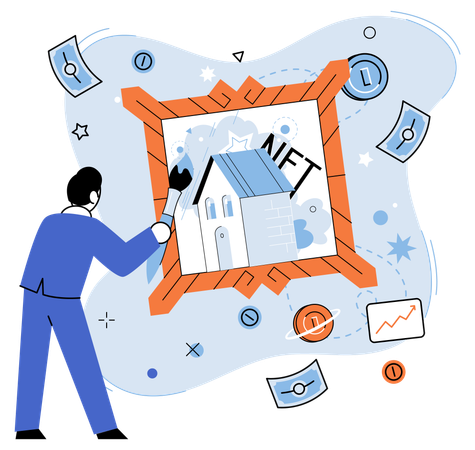 Finance and economy are intertwined with rise digital currencies and their impact on traditional markets  Illustration