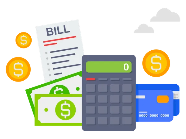 Finance and taxes payments  Illustration