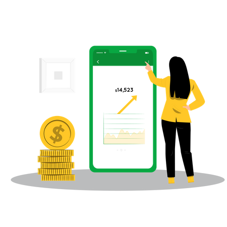 Finance app Illustration