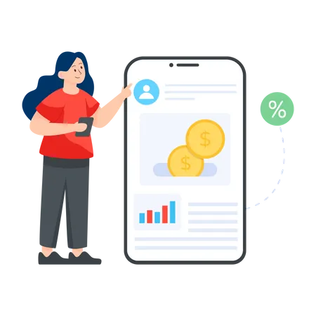 Finance app  Illustration