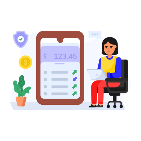 Finance App  Illustration