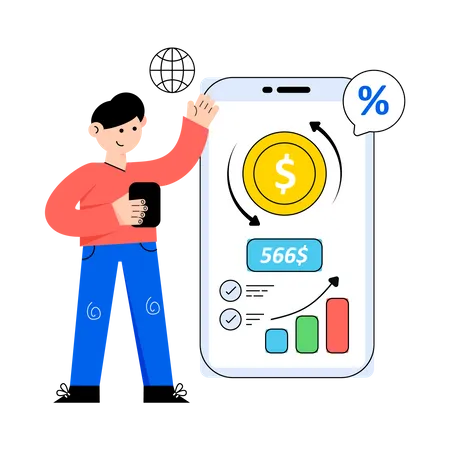 Finance App  Illustration