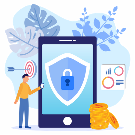 Finance application security Illustration